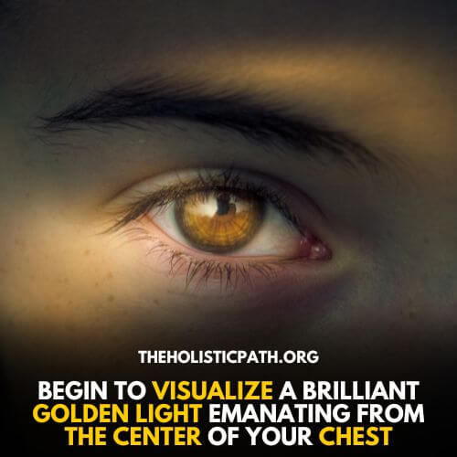 An Eye with Golden Light