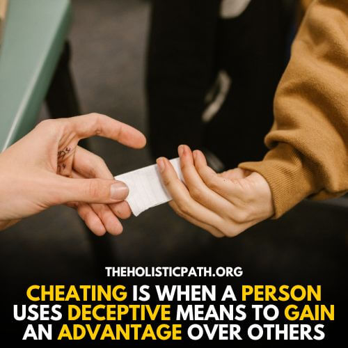 Two Hands Passing Over Cheating Paper