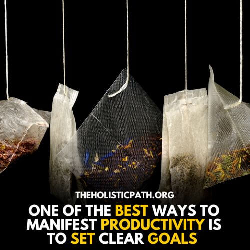 Hanging Material Representing Goals - How to Manifest Productivity