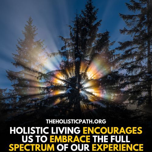 Holistic involves the whole spectrum of life