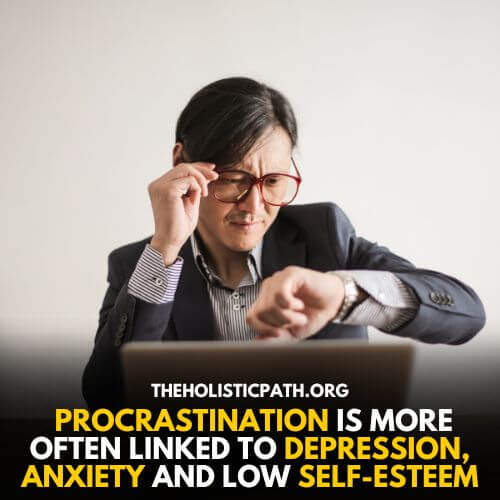 A Man Trying to Know time on His Watch - Is Procrastination a Sign of Depression