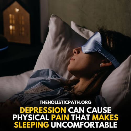 A Woman Wearing a Blindfold During Sleep - Is Waking Up Early a Sign of Depression